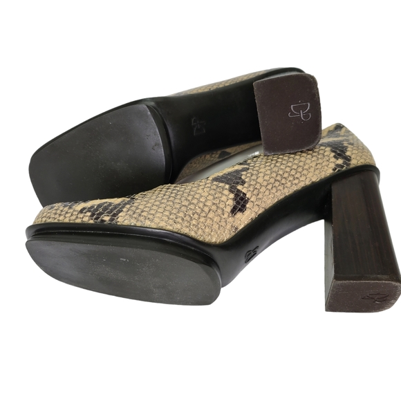 Donald J Pliner  Made in Italy Size 10 Leather Snakeskin Print Shoes - Picture 5 of 7